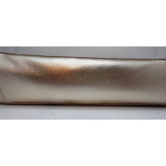 LANCOME Gold Cosmetic Travel Bag Rose Embossed Carry Case Vanity Organizer - #2 - Picture 10 of 12